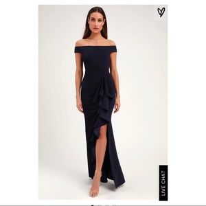 Lulus Mila off the shoulder ruffle dress